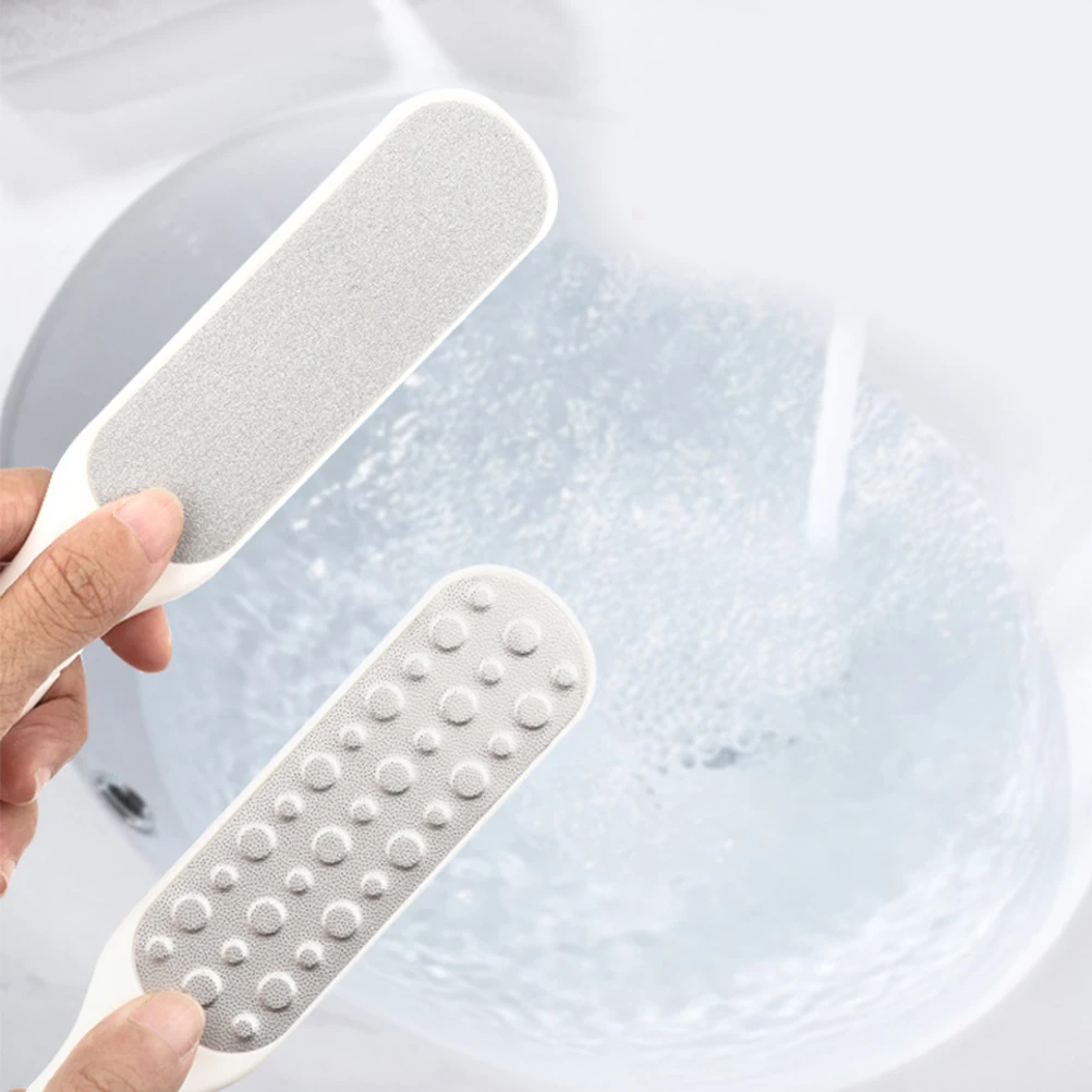 3 قطعة مزدوجة الوجهين الفولاذ المقاوم للصدأ ملفات القدم التقشير فرك الكالس مزيلات أدوات باديكير إزالة الجلد الميت دائم المحمولة #6