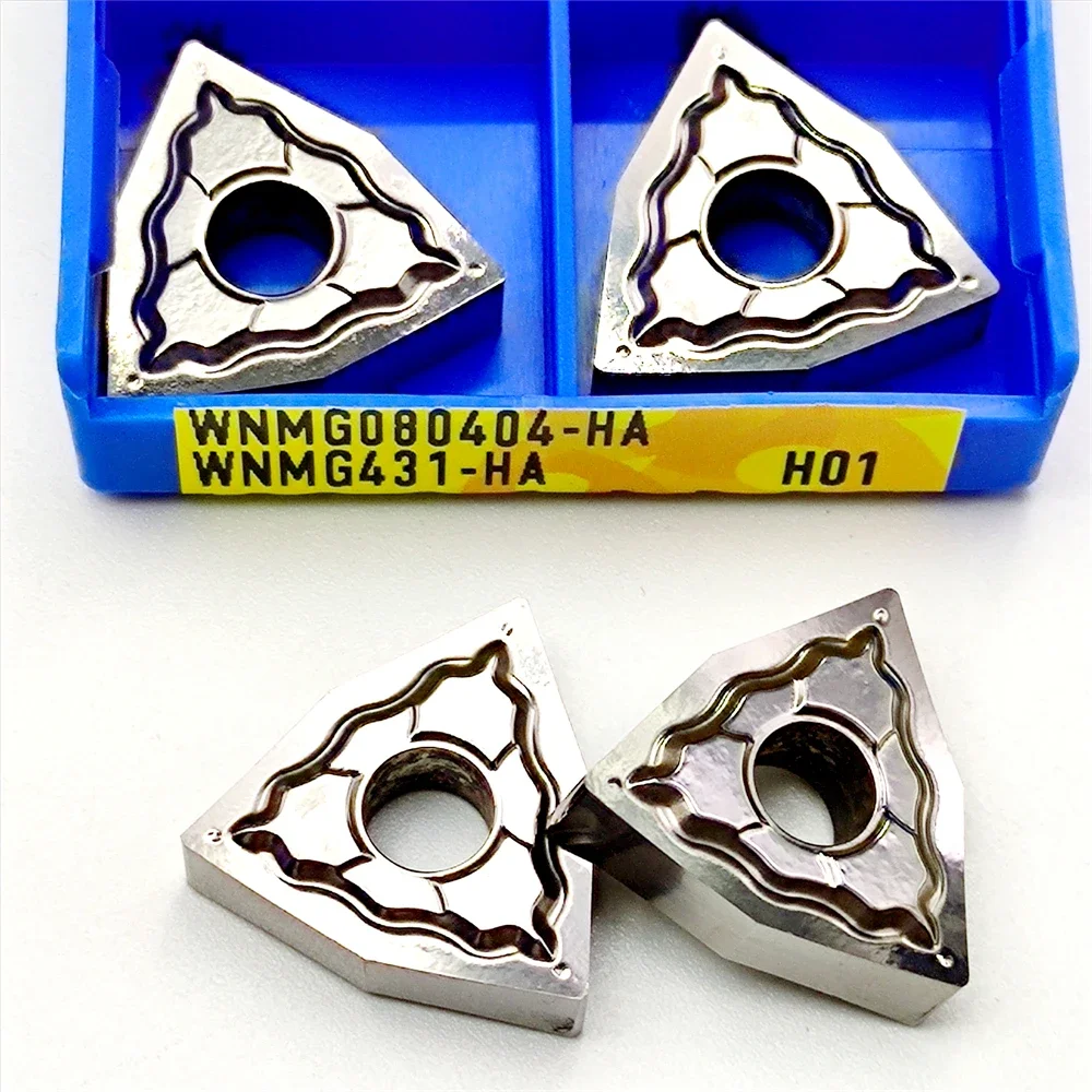 Carbide Insert WNMG080402 WNMG080404 WNMG080408 External Turning Tool Insert High Bright Surface Suitable For Aluminum Machining