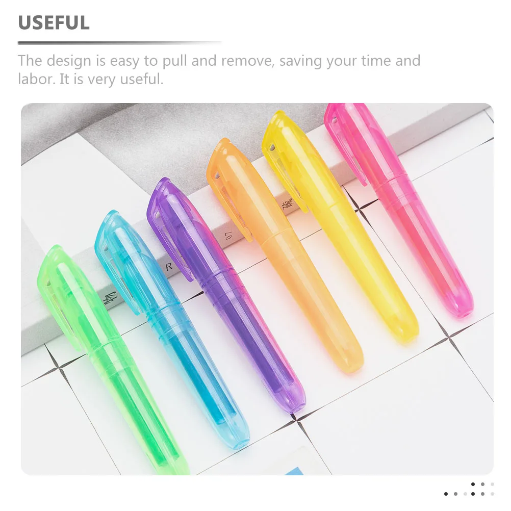 

6 Pcs Colored Markers School Highlighter Stationery Supplies Highlighting Pens Bible Highlighters