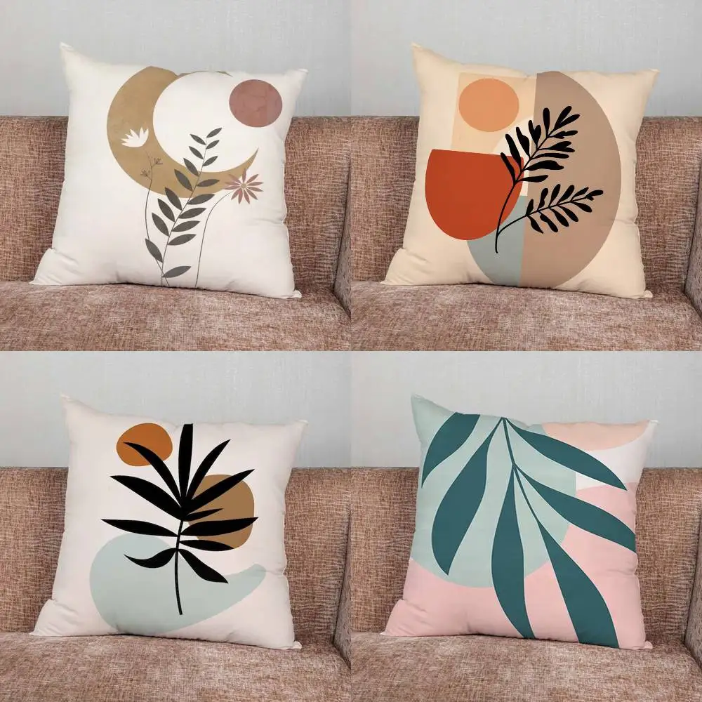 

leaves sun moon geometric abstract Pillow Case Pillowcase Home Sofa Cushions Car Cushions Pillowcover Office Pillowshell Pillow