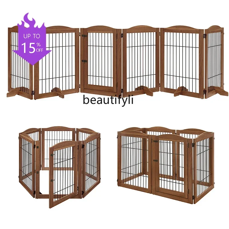 PPP Pet Fence Dog Fence Free Splicing Small and Medium Dogs Home Folding Anti-Escape Dog Cage