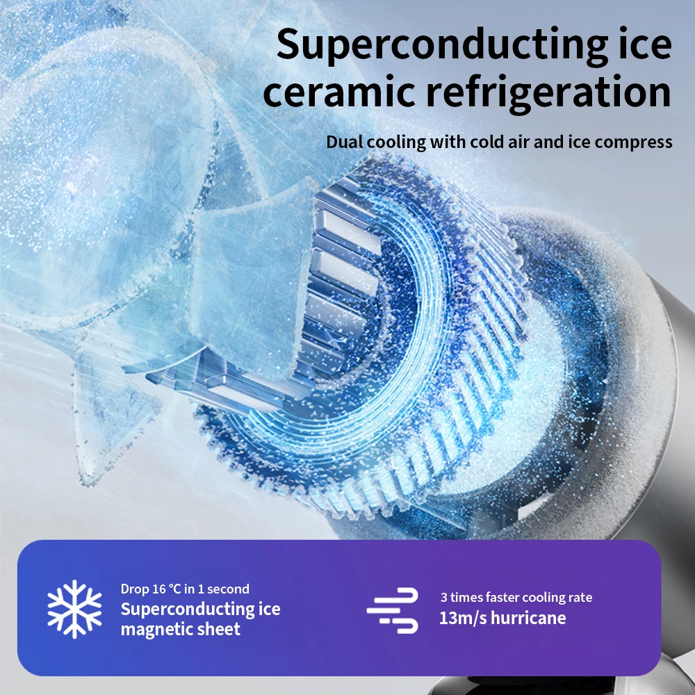 Handheld, hoge snelheid, duurzame koeling, opvouwbare ventilator, 100-snelheden, traploos verstelbare ventilator, draagbare hangende nekventilator voor buiten