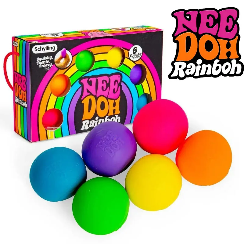 New Schylling Needoh Rainbow Teenie Stress Ball Fidget Toys Board Game Surprises Anti-stress Sensory Squeeze Party Toy Gifts