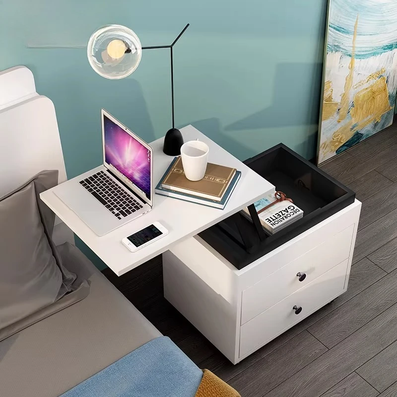 Laptop computer desk Multifunctional bedside table Lifting bedside table Side cabinet Storage storage Desk chest 6C-005