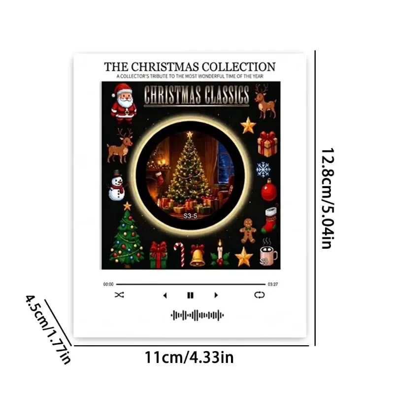 Desktop Digital Music Player NFC Magnetic Acrylic with 9 Interchangeable Vinyl Discs Festive Creative Music Player