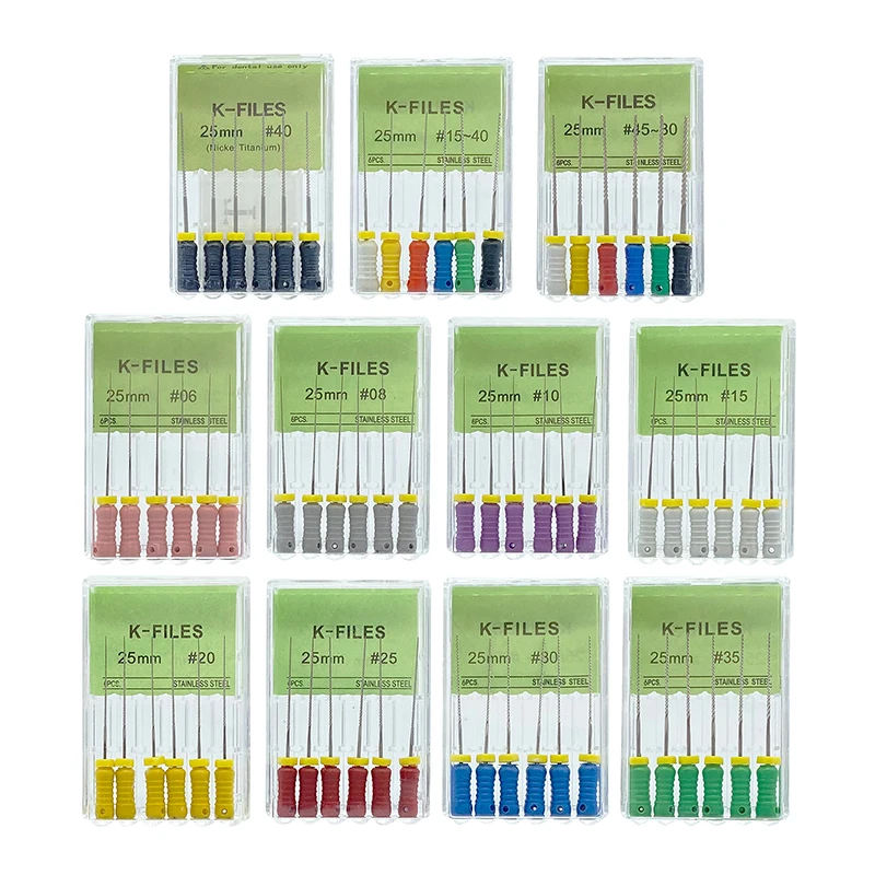 Dental Tools Root Cannal Endo K File Dental Files Endo Stainless Steel Endodontic Instruments Dentist Dentistry Odontologia