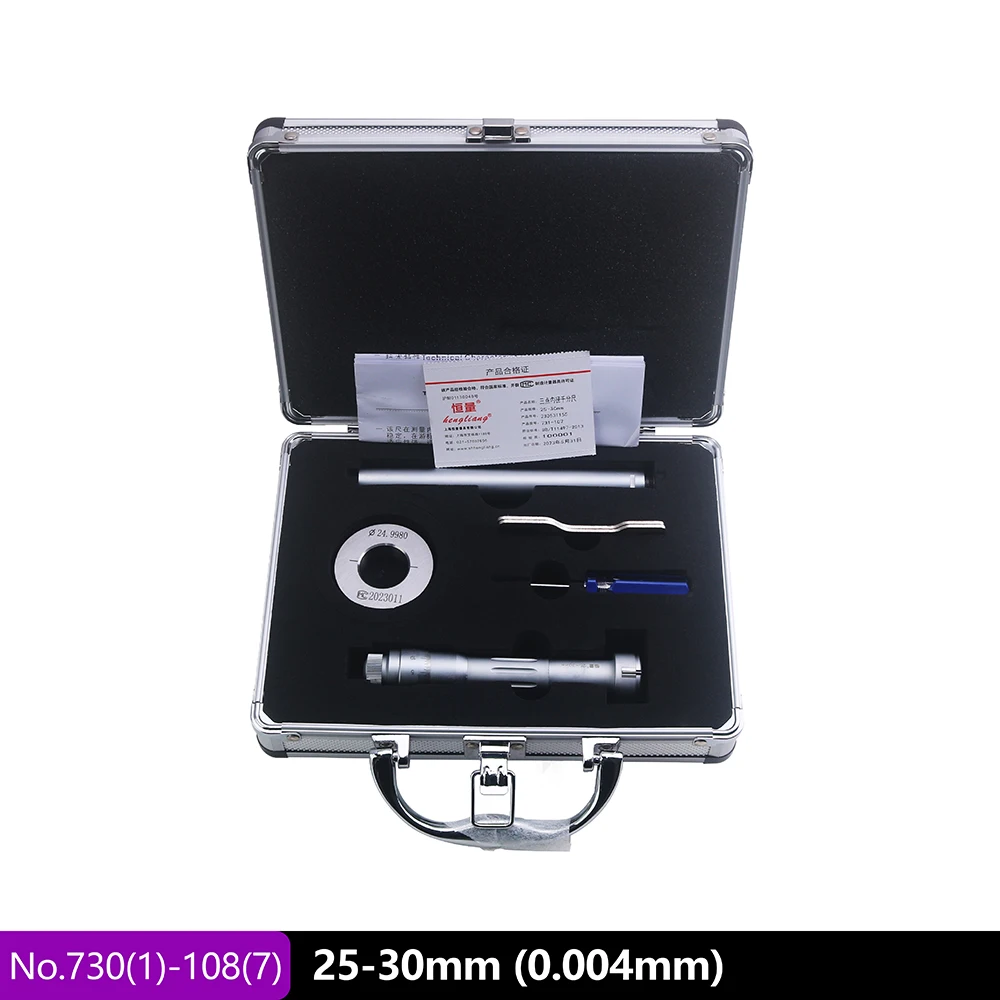 6-50Mm Drieklauw Binnendiameter Micrometer Driepunts Interne Meting Binnendiameter Micrometer Opening Hoge Precisie
