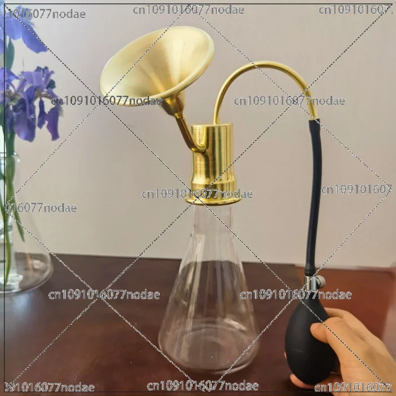 Glass Scent Bottle SPA Hydrotherapy Funnel Scents Device Brass Scent Device Baijiu Essential Oil Perfume Scents Coffee Beans