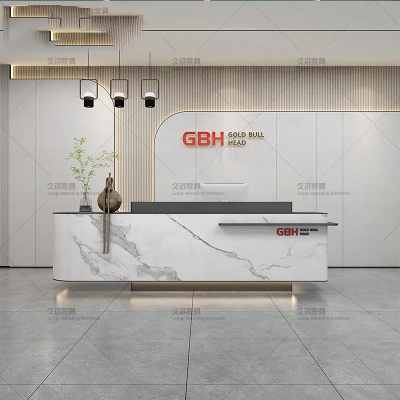 

Beauty Salon Reception Desks Conference Bar Counter Conference Reception Desks Simple Office Comptoir Magasin Furniture Counter