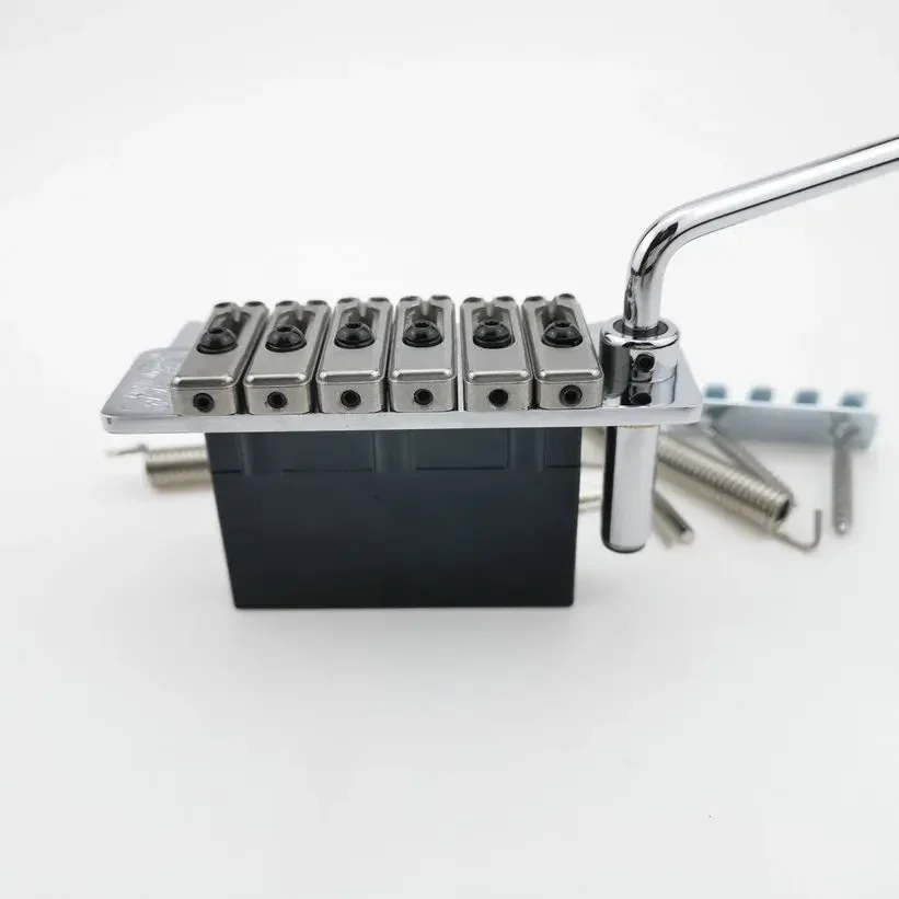 Q-X Music Store-Wilkinson WVS50IIK Guita Tremolo Bridge With matching Satin Saddles Chrome high quality in stock
