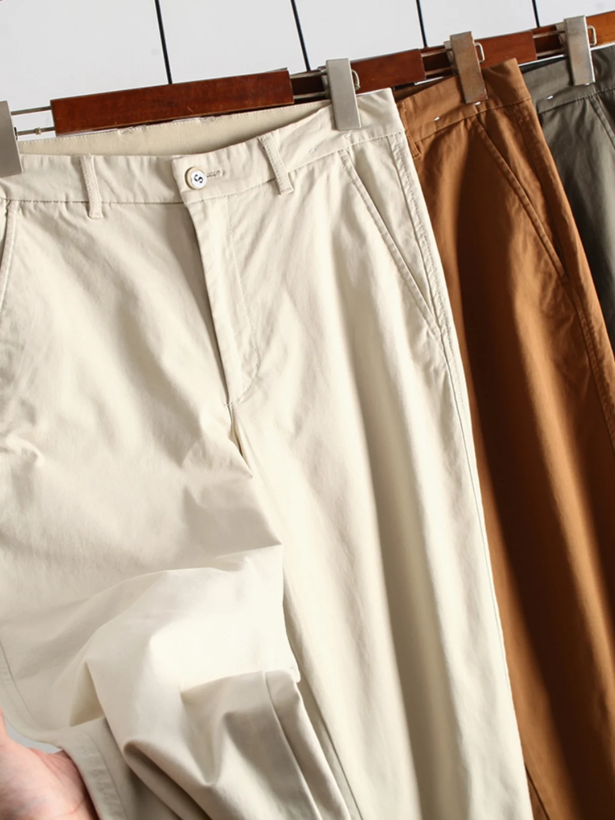 Pantalones Casuales de Hombre de Algodón Puro con Tela Waed Khadi, Cómodos, Transpirables, con Cintura Elástica y Cordón, para Primavera/Verano, a la Moda