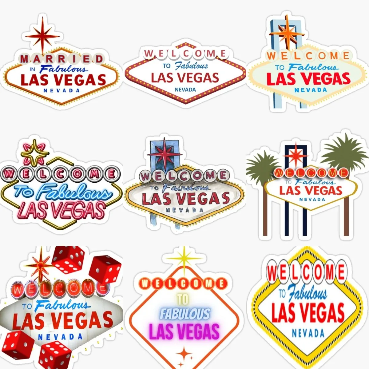 Welcome To Las Vegas Sticker Window Car Bumper Laptop Accessories Camper Glass Truck Wall Helmet Door Room Decal Customizable