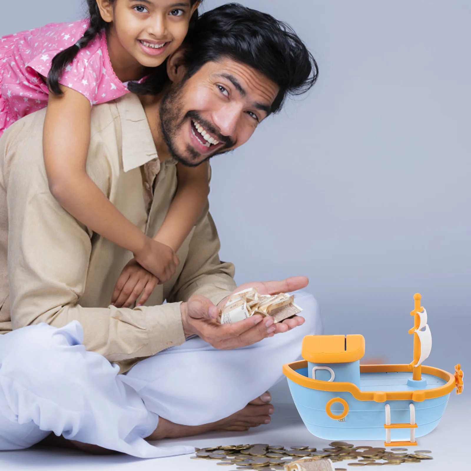 海賊船の貯金箱 子供用 - 大容量で壊れないデザインのクリエイティブな貯金箱、誕生日やクリスマスに最適