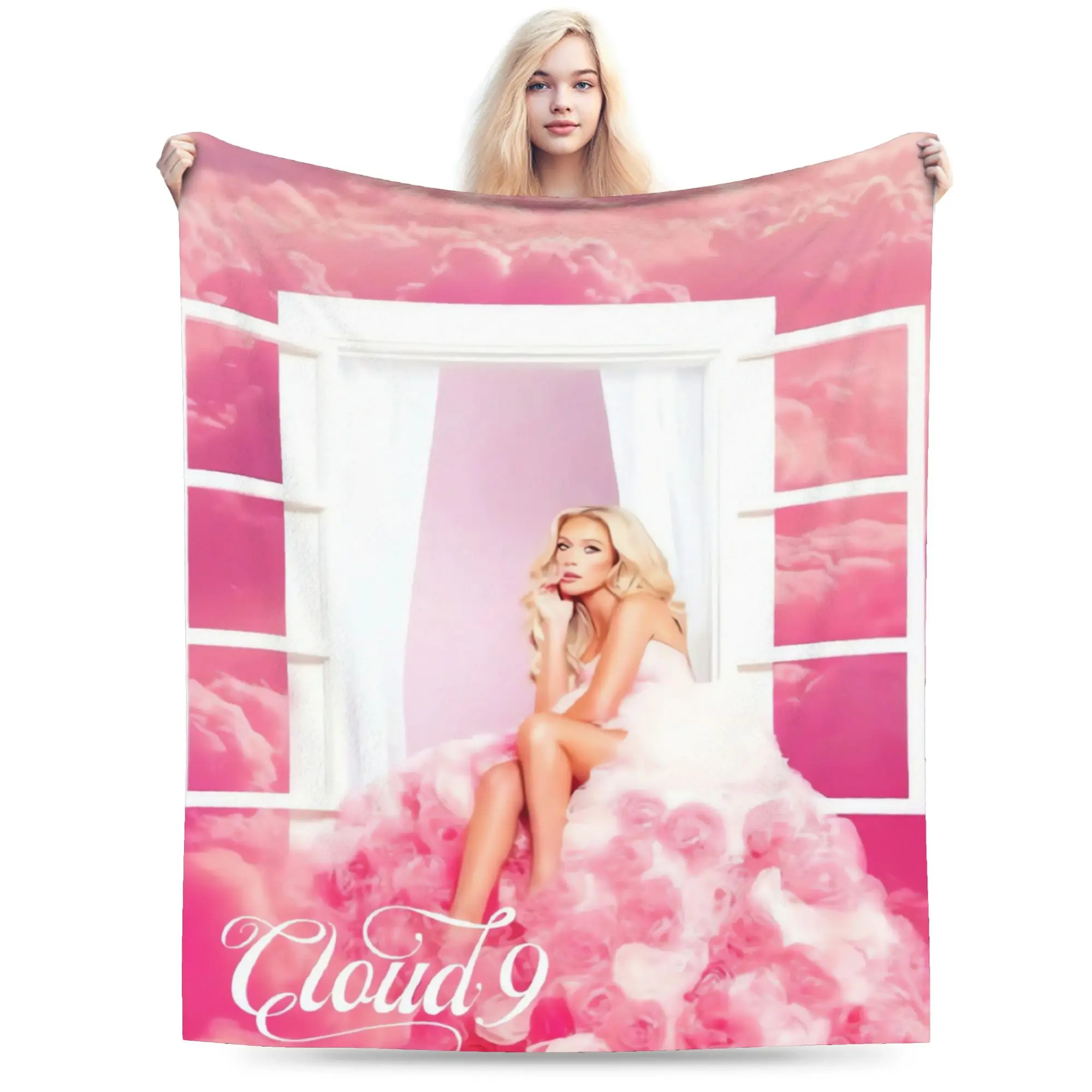 Warm Soft Blanket Travel Office Megan Moroney Singer Cloud 9 Album Throw Blanket  Flannel Bedspread For Couch Chair  Sofa Bed