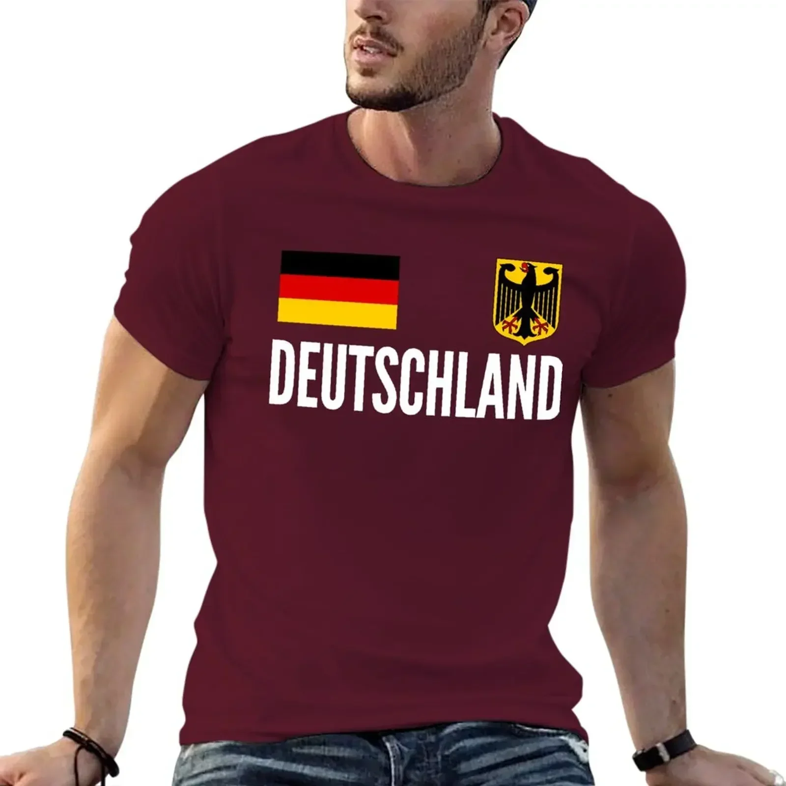 Germany SoccerJersey Fussball 2024 Trikot summer Short sleeve fashion Round neck Informal streetweat crewneck manga