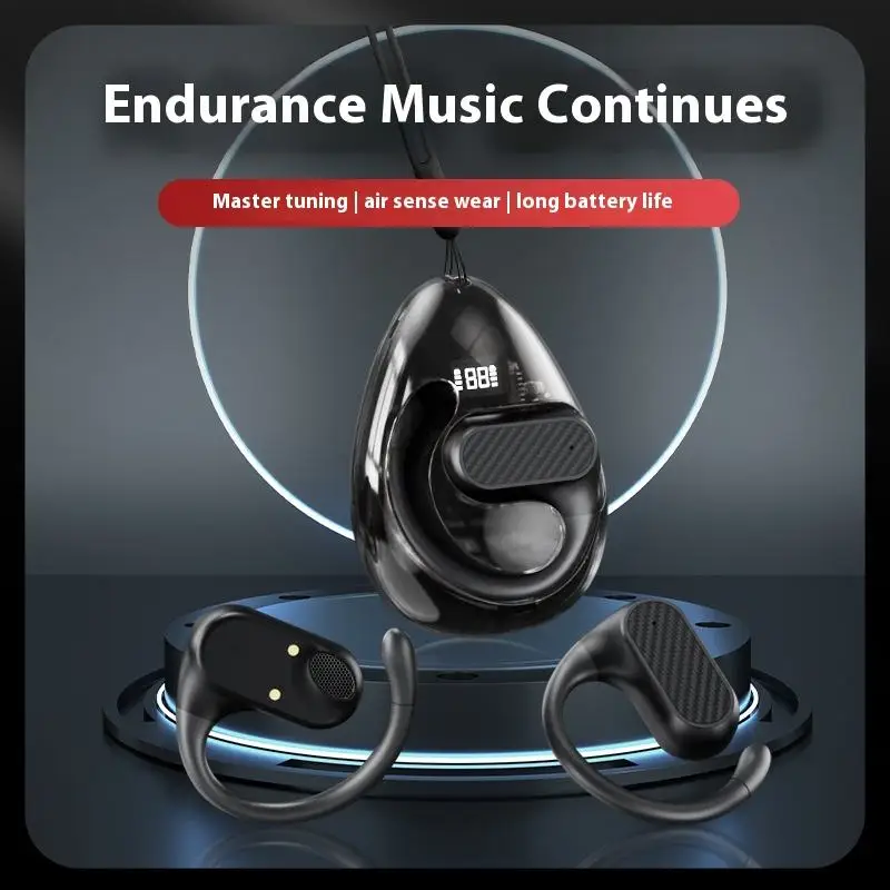 Z68 Pro Transparent OWS Wireless Earphones Headphones Non-Noise Cancelling TWS Smart Digital Display Long Battery Life LED