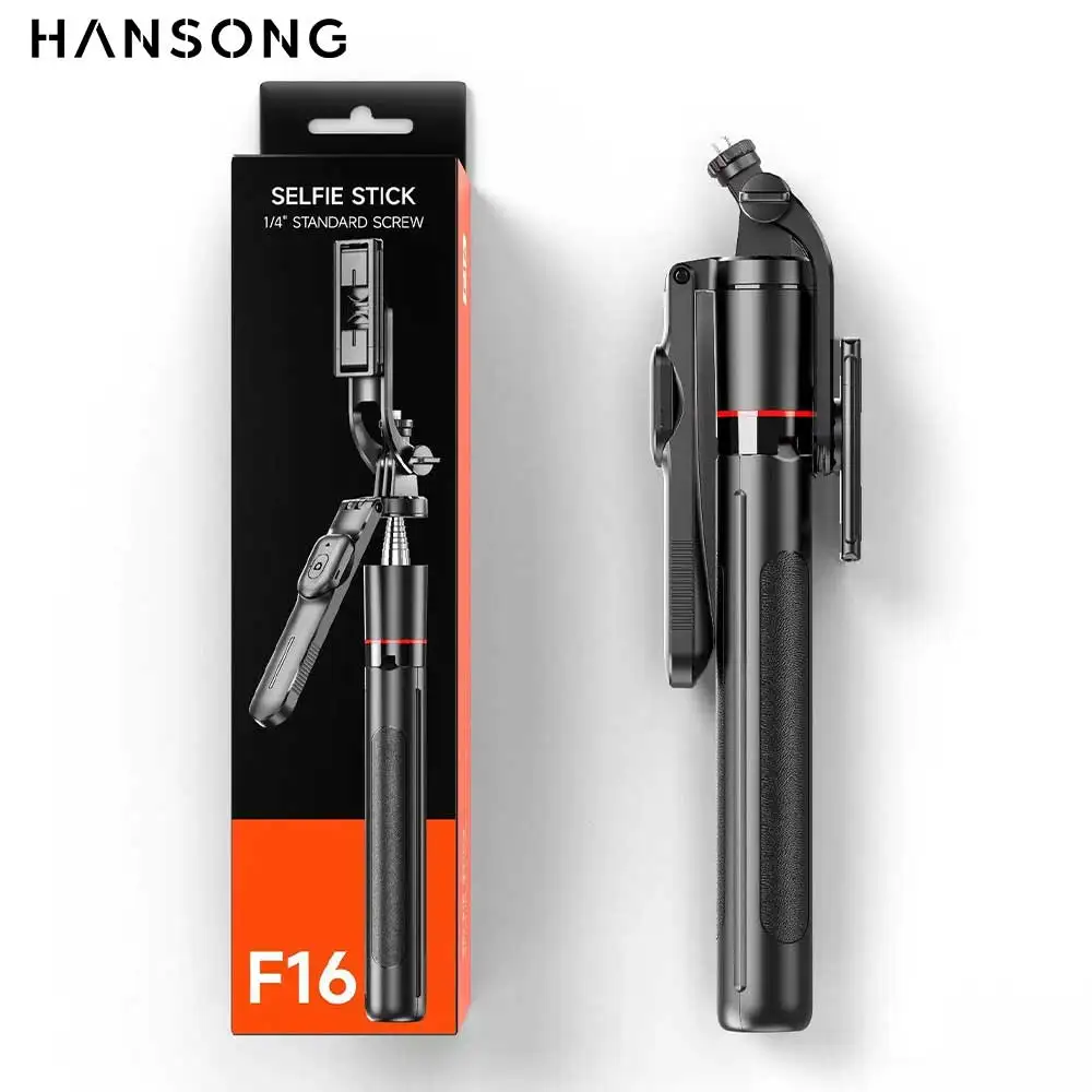 67 Zoll F16 Ausziehbarer Bluetooth-Selfie-Stick Stativ Drahtloser Telefonhalter mit 1/4 Zoll Schraube Kompatibel mit Smartphone-Kamera