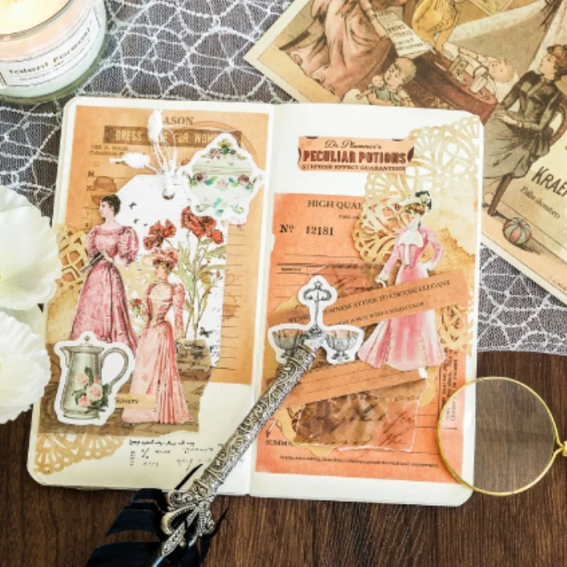 46pcs Desserts Gourmet Cartoons Graffiti Stickers Water Bottles Notebooks Mobile Phone Stickers DIY Decorative Stickers