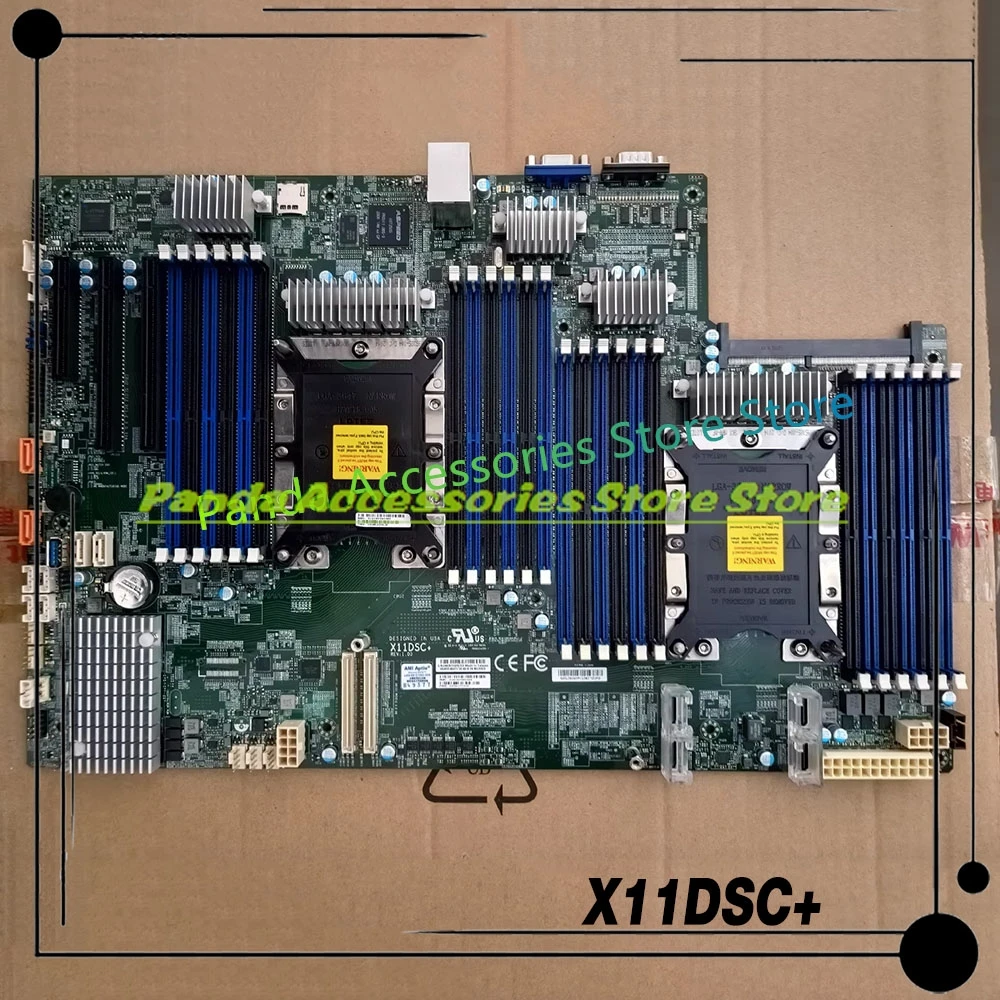 Server Motherboard Dual Channel For Xeon Gold 3647 X11DSC+