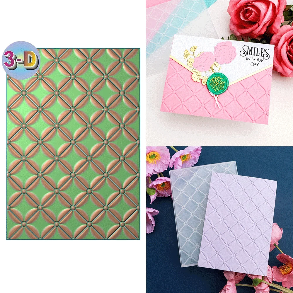 Tufted 3D Embossing Folder and Matching Dies for Adding Textured Detail To Paper Crafting Wedding Card Making Supplies