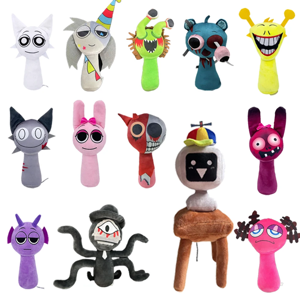 Sprunki Plush Incredibox Game Anime Plush Kawaii Cute Stuffed Soft Dolls Collection Room Decoration Christmas Gifts Toys