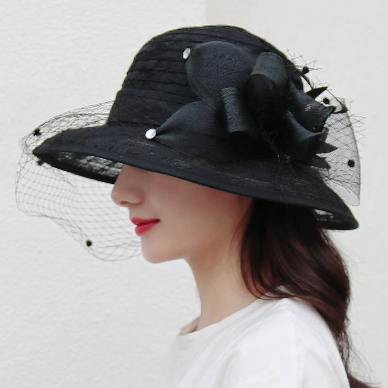 Mesh style flower sunshade hat for women in summer fashionable and breathable covering the faceelegant lace fisherman hat