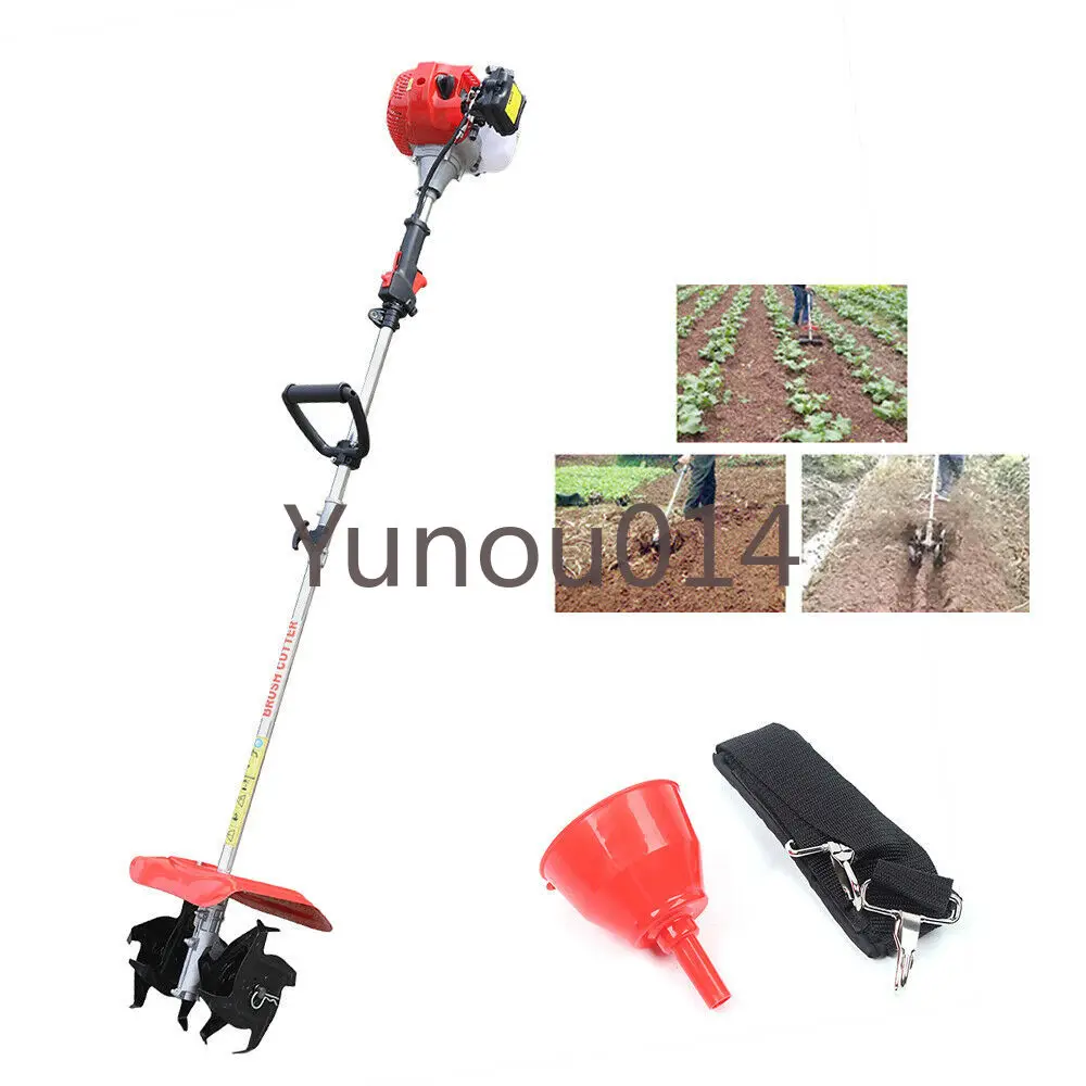 Air-Cooled Micro Greenhouse Cultivator Machine, Garden Tiller, Gas Tiller, Farm Plant, Yard Tilling Machine, 42.7CC, 2Stroke