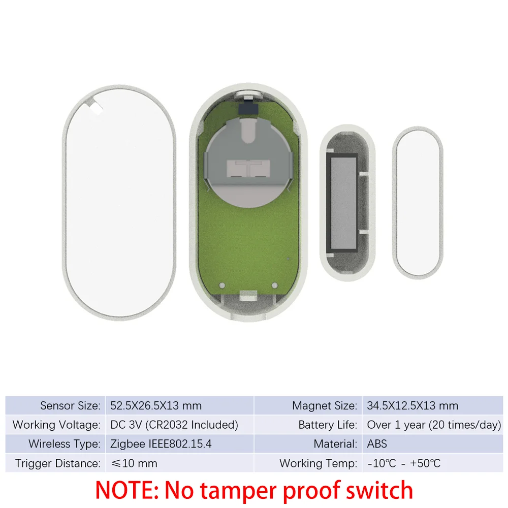 Imagem -06 - Tuya Zigbee Porta Janela Sensor um Alarme contra Roubo Automação Residencial Inteligente Proteção de Segurança Vida Inteligente Trabalho com Alexa Google Casa