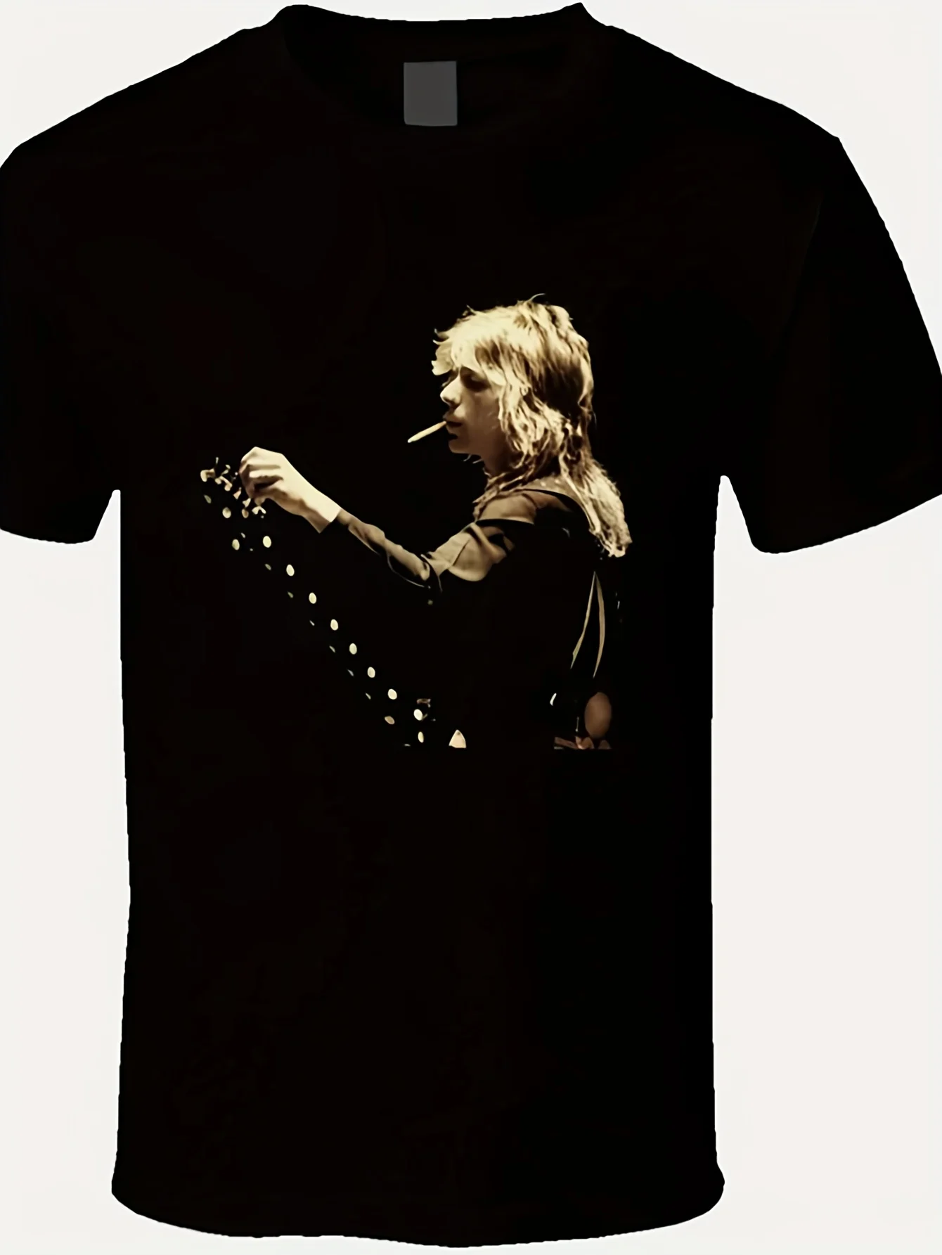 Футболка Randy Rhoads унисекс, футболка с коротким рукавом черного цвета, размер S - 5XL Мужская одежда Harajuku Манга Мужские рубашки Эстетические