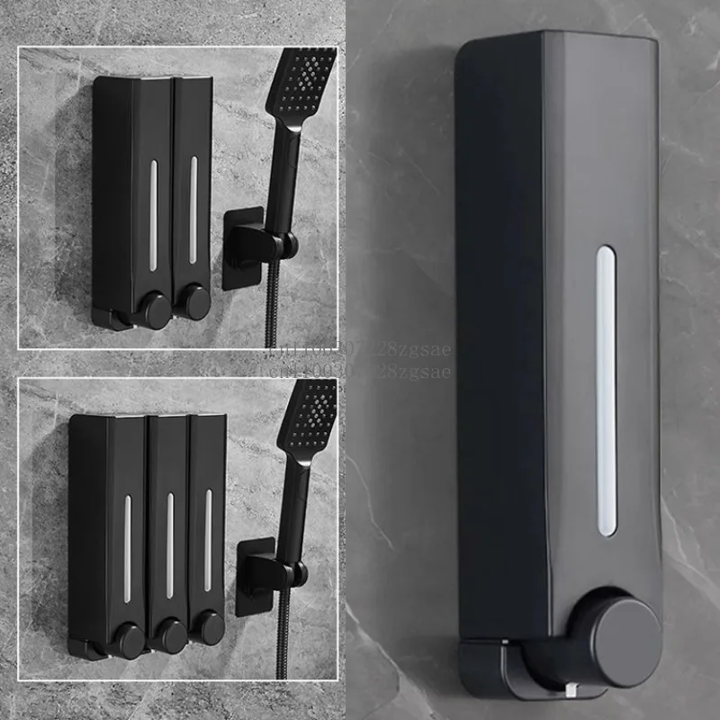 

Hotel non-punching wall-mounted soap dispenser, bathroom, bathroom, shampoo, body wash, press bottle, hand sanitizer box.