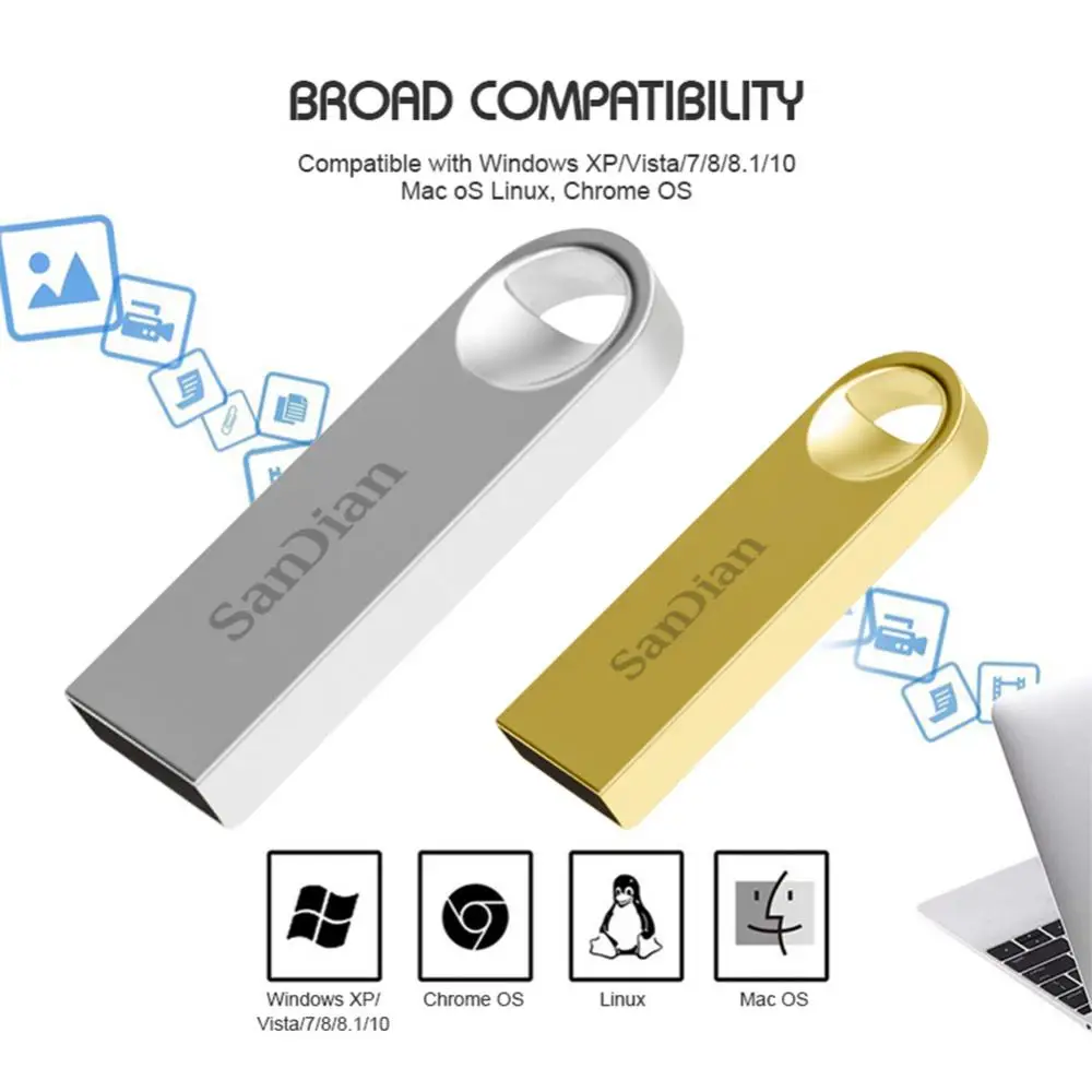 Memory Stick, Metal, USB 3.0, 1TB, 2TB, 512GB, 128GB, Tipo C, Mini Flash Drive Impermeável, Memory Stick de Alta Velocidade