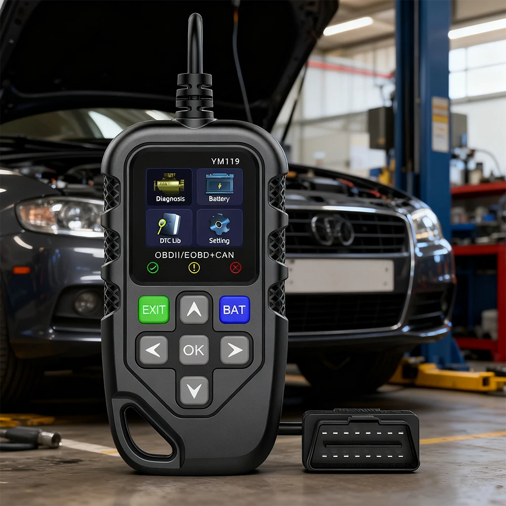 

Check Engine System Fault Code Scanner Battery Tester Multi-language YM519 Code Reader OBD2 Code Reader Car Diagnostic Tool