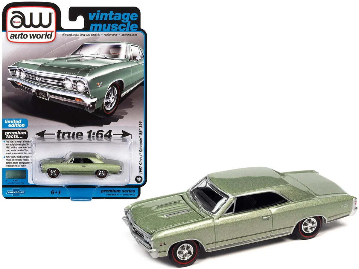 

AUTO WORLD 1:64 1967 SS 396 diecast alloy car model
