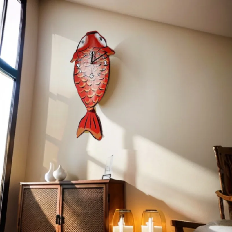 Fashion Design Wall Clock Red Japanese Luxury Bedroom Modern Wall Clock Living Room Cute Wandklok Decorations Item Home