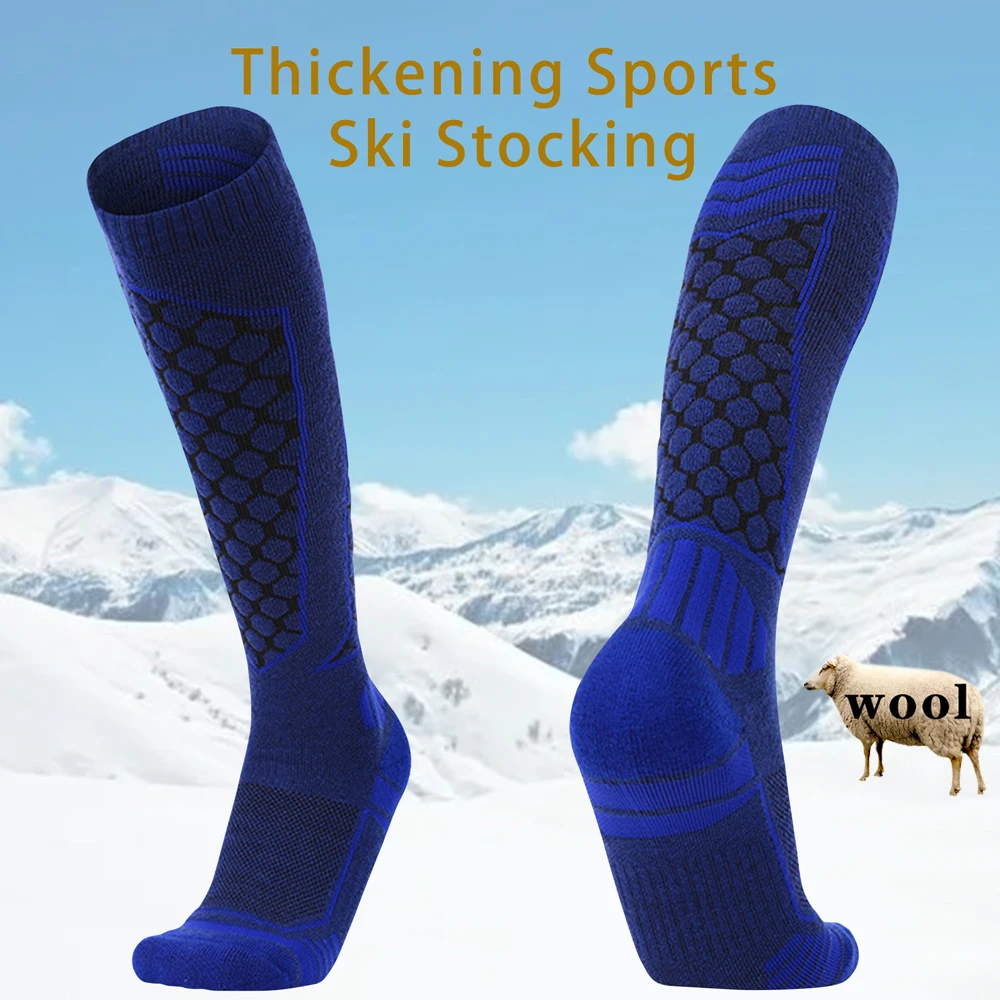 

1 Pair Wool Winter Unisex Cotton Warm Ski Socks Sports Socks Snowboarding Cycling Adult Riding Thicker Thermal Socks