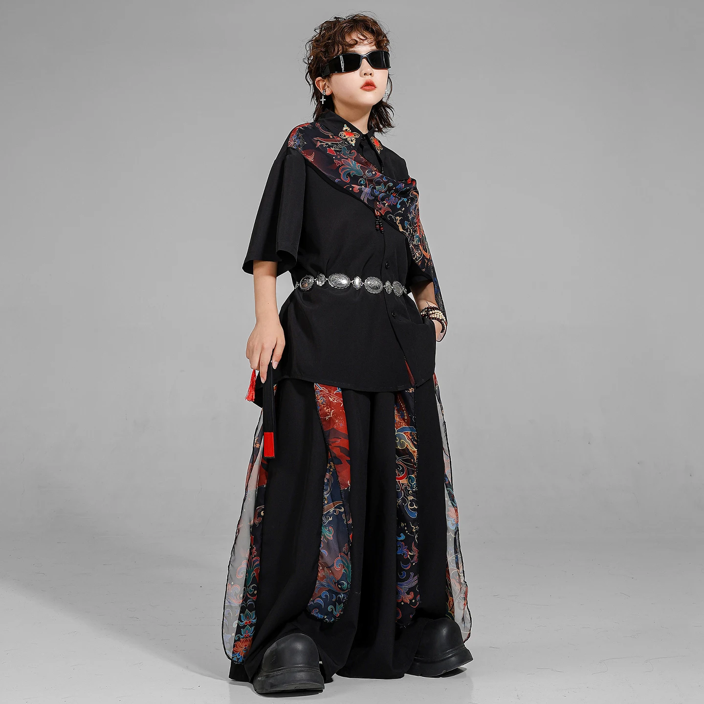 Hip Hop Kleidung Jungen Chinesischen Stil Street Dance Baggy Cargo Hosen Mädchen K-pop Kostüme Kinder Jazz Kleidung Sets kind Streetwear