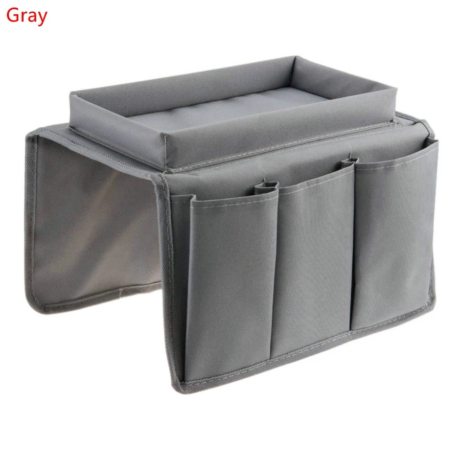 Sofa Armrest Organizer With 4 Pockets And Cup Holder Tray Couch Armchair Hanging Storage Bag For TV Remote Control Cellphone