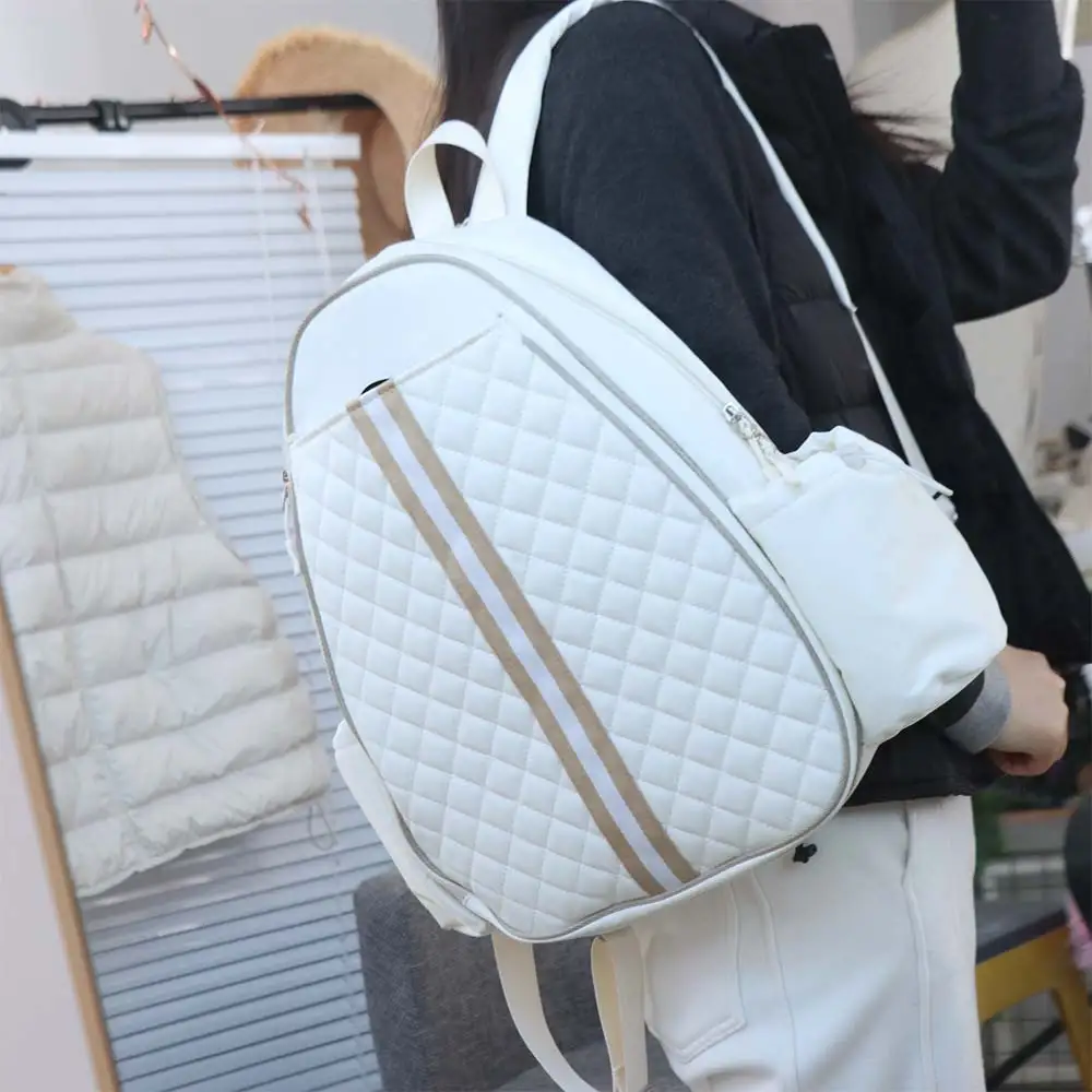 Large Capacity Tennis Crossbody Backpack Zipper Closure Waterproof Lightweight Sling Bag Multipurpose Adjustable Strap