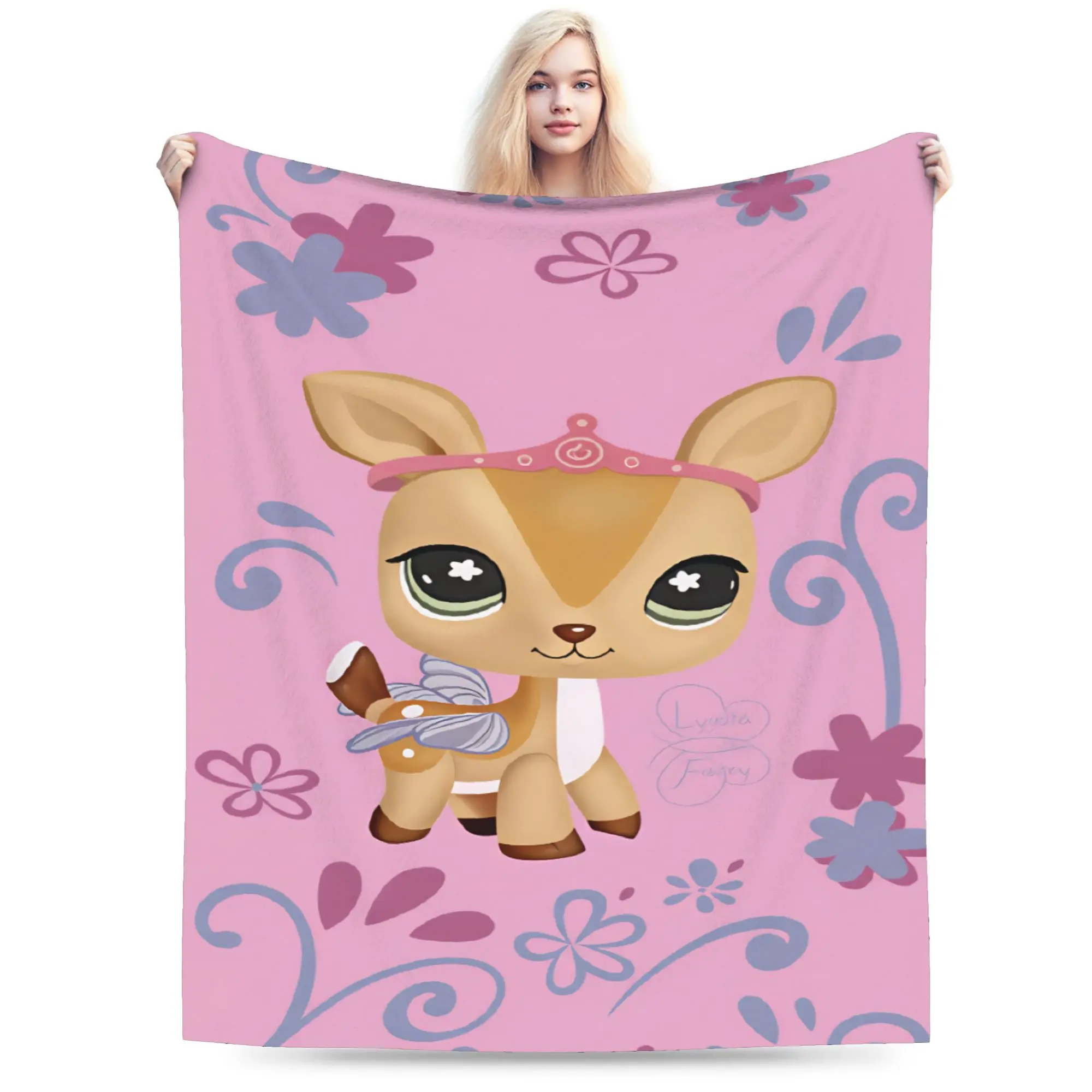 Warm Comfy Throw Blanket Travel Car Littlest Pets Shops Blankets  Flannel Bedspread For Living Room Trend Sofa Bed Cover