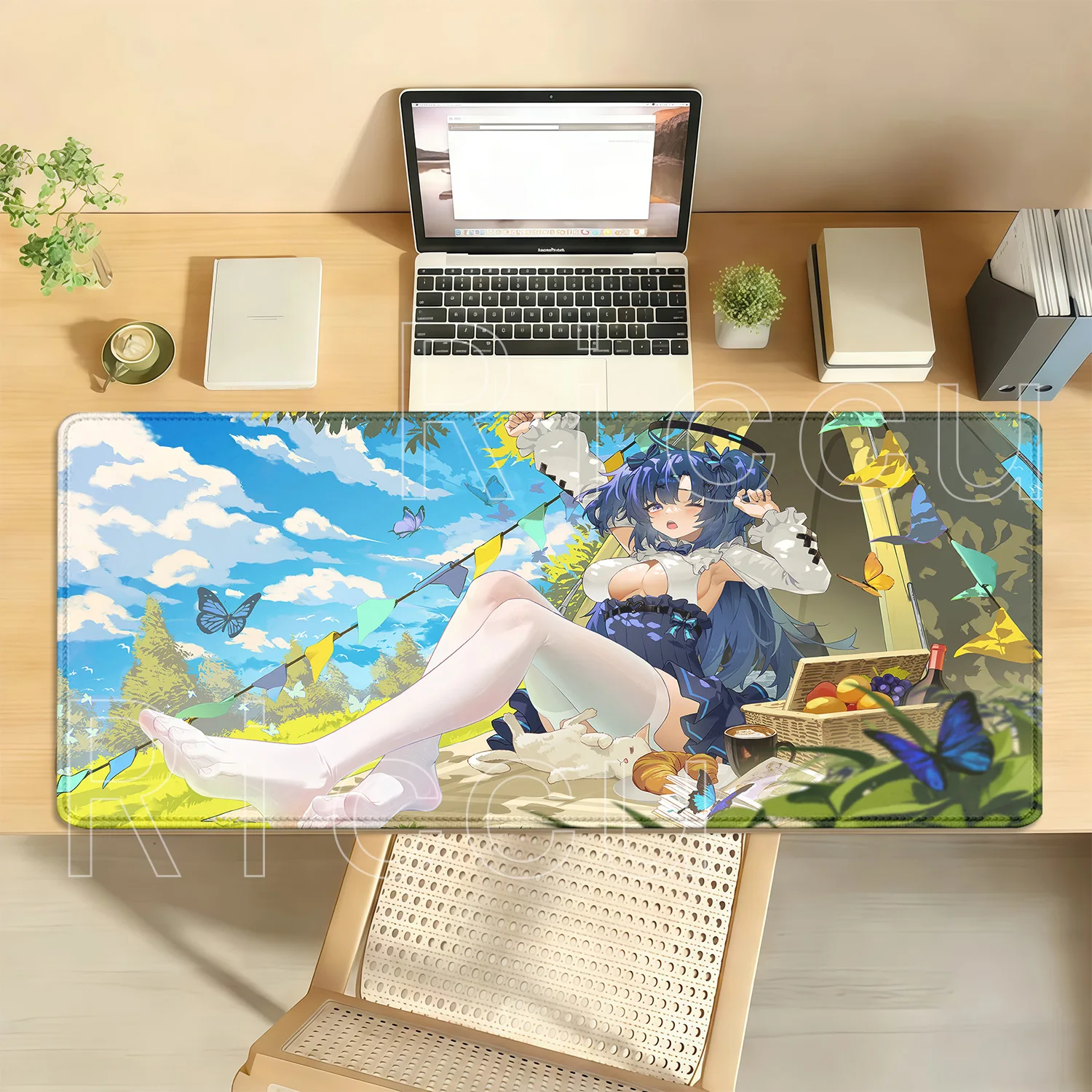 HD Printing Hayase Yuuka Blue Archive Gaming Mouse Pad Overlock Keyboard Mousepad Offices Accessories Non-slip ESports Desk Mat