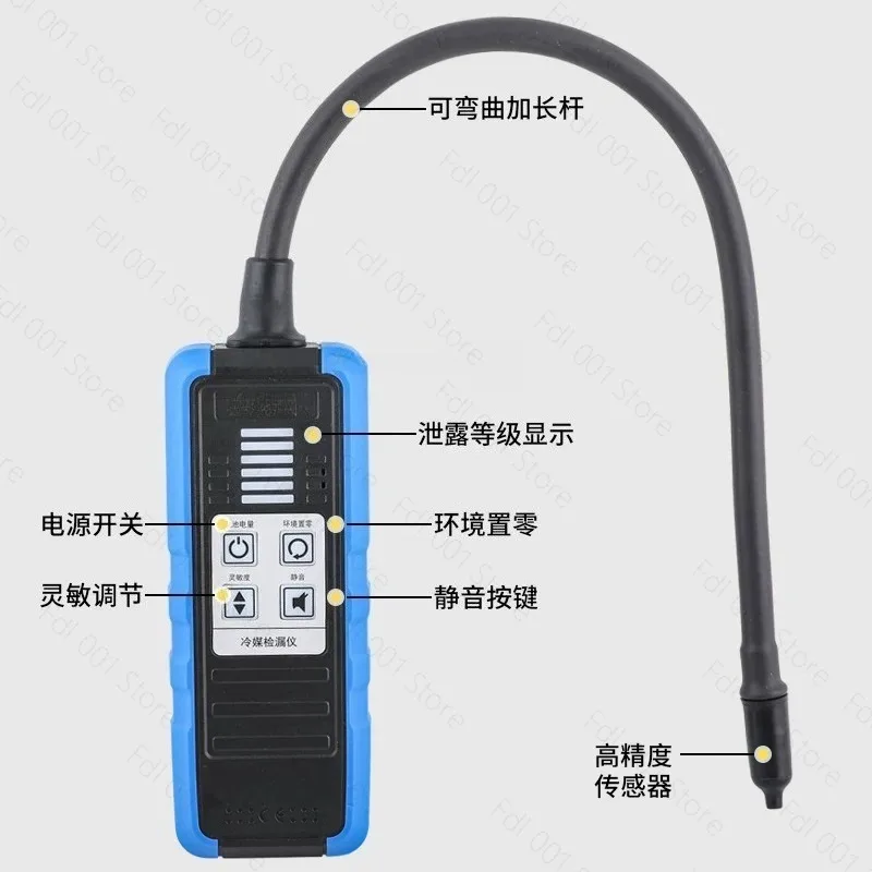 Electronic Leak Detector R410 R22 R32 Refrigerant Detection Halogen Automotive Air Conditioning Halogen