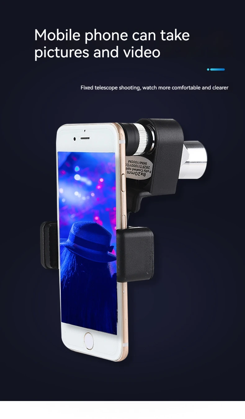 Mini Optical Telescope Corner Single Tube Telescope 8X20 Outdoor High-Definition and High Magnification 8 times