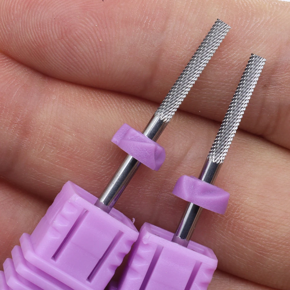 2 قطعة XXF سلامة مسمار لقمة ثقب ، 3/32 "كربيد التنغستن إهاب لقمة ثقب ، اتجاهين تدوير لملف سرير الأظافر الجلد الميت مسمار إعداد #2