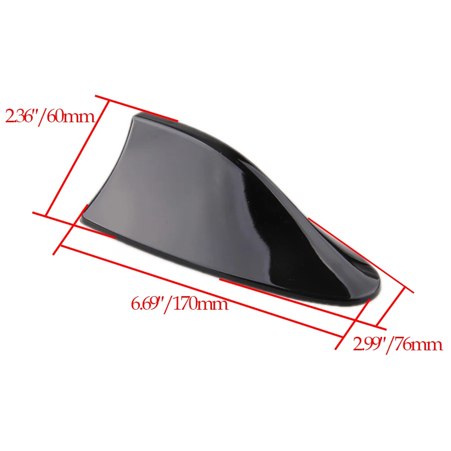 POSSBAY Car Roof Shark Fin Antenna Red/White/Black/Grey/Silver Aerials Automatic Decoration Dummy Antennas Stickers