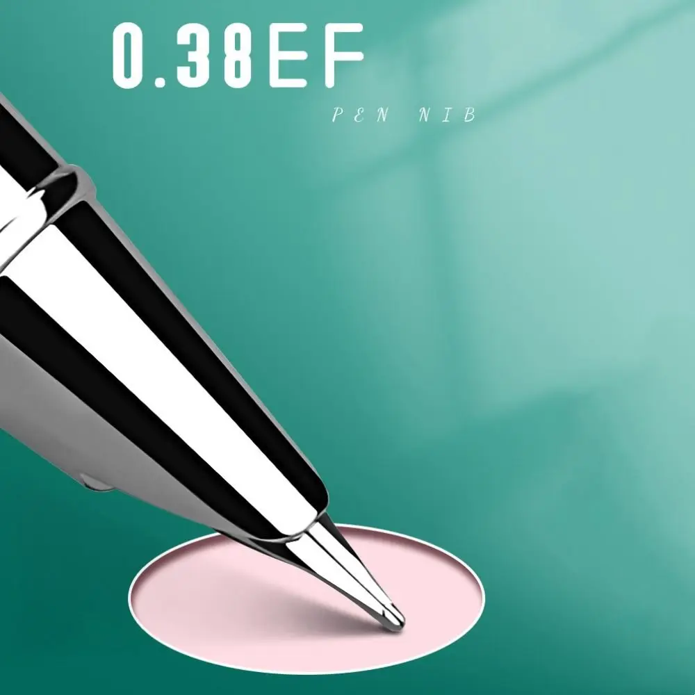 EF0.38mm Fountain Pens Smooth Writing Calligraphy Signature Pen Drawing Fine Pointed Metal Ink Pen Office Accessories