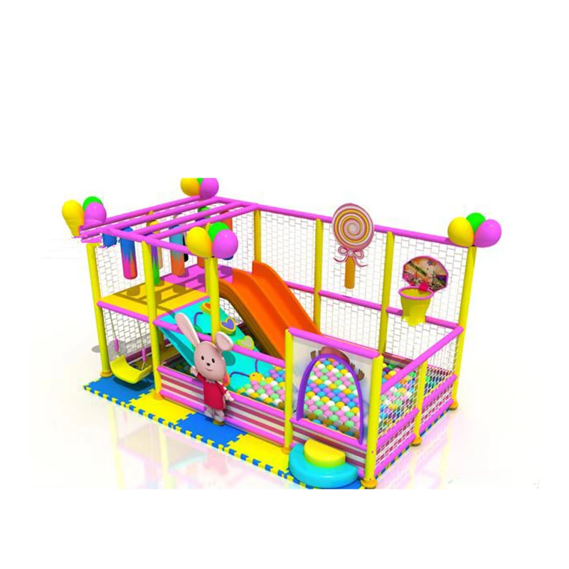 

YLWCNN Customized Kids Amusement Indoor Playground Park Candy Slide Soft Ball Pool Game Baby Small Park Equipment