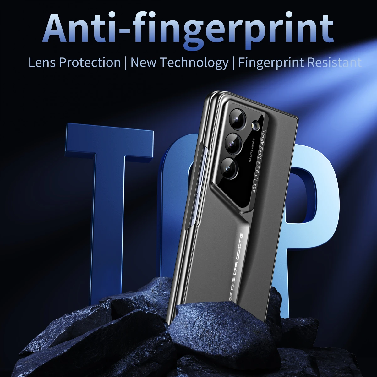 For Samsung Galaxy Z Fold 5 4 Case Ultrathin Skin Friendly Matte with Tempered Film Optional Pen Slot Touch Pen Folding Cover