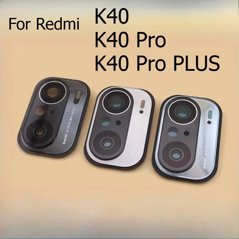 Housing Back Rear Camera Glass Lens With Cover Frame Holder For Redmi K40/K40pro/K40pro Plus Back Rear Camera Glass Lens