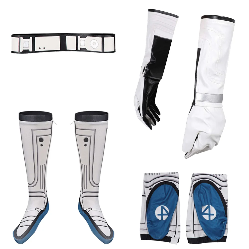 

Fantasia Reed Richards поясные перчатки носки косплей 2025 фильм 4 шт. фантастический костюм Disfraz аксессуары реквизит на Хэллоуин