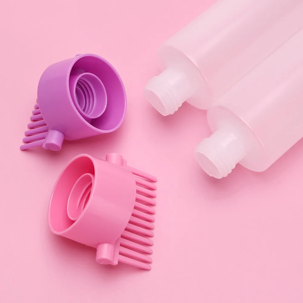 صالون الشعر الحصري زجاجة صبغ الشعر زجاجة قضيب الزيت متعدد الألوان البلاستيك العناية بفروة الرأس تصفيف الشعر صبغ أداة الملحقات